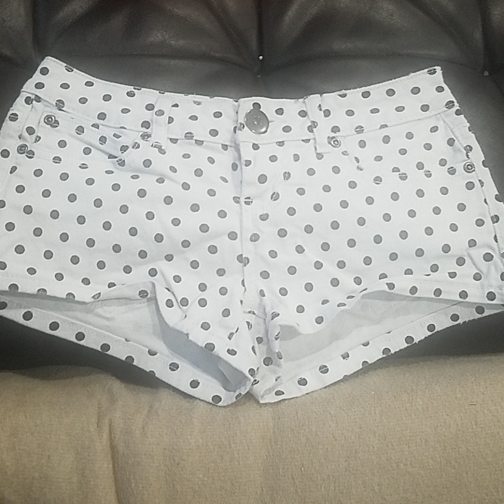 Black polkadot shorts